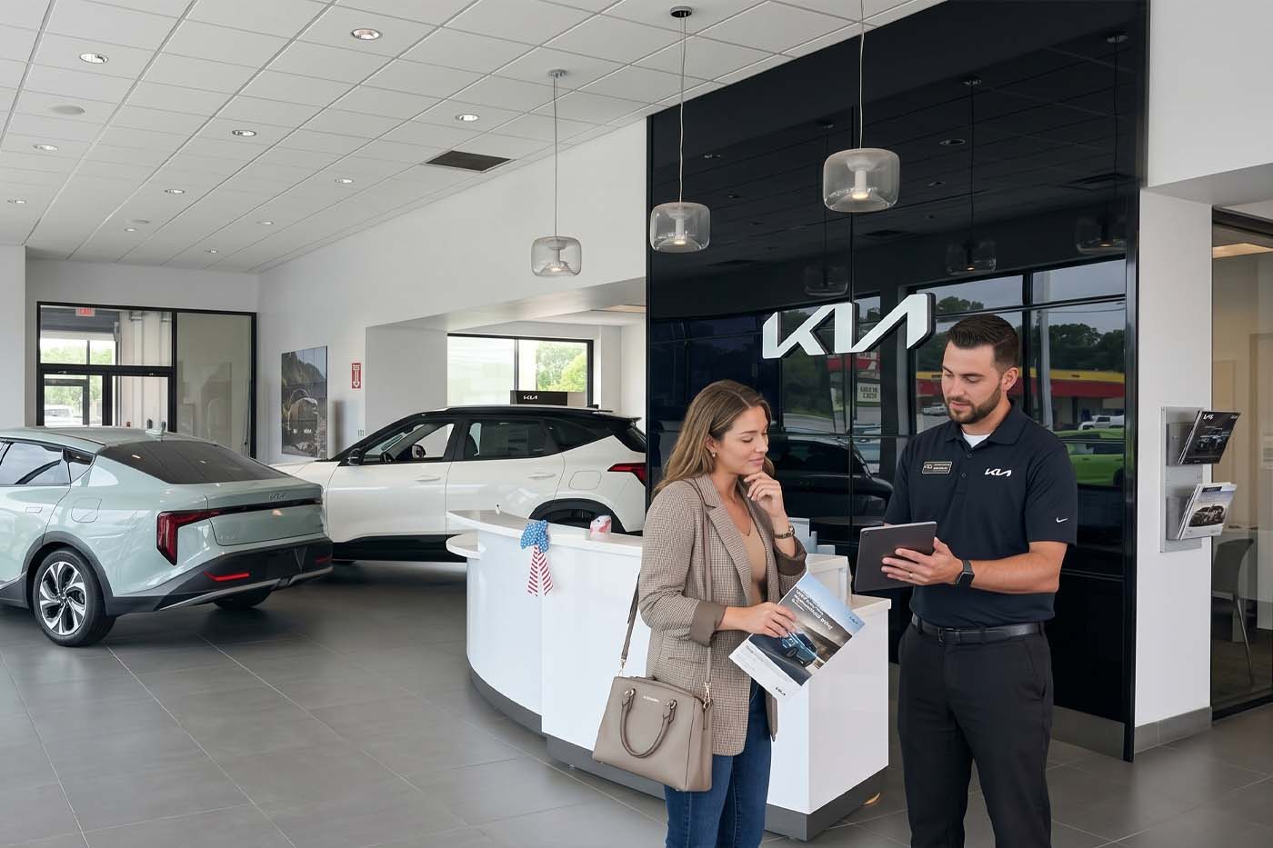 Customer trading in a vehicle at Anderson of St. Joseph