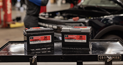 Motorcraft® Tested Tough® MAX Batteries, starting at $199.95 MSRP, or redeem 40,000 Ford Rewards Points.